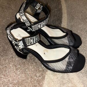 Juicy Couture Black and White Mesh Heels